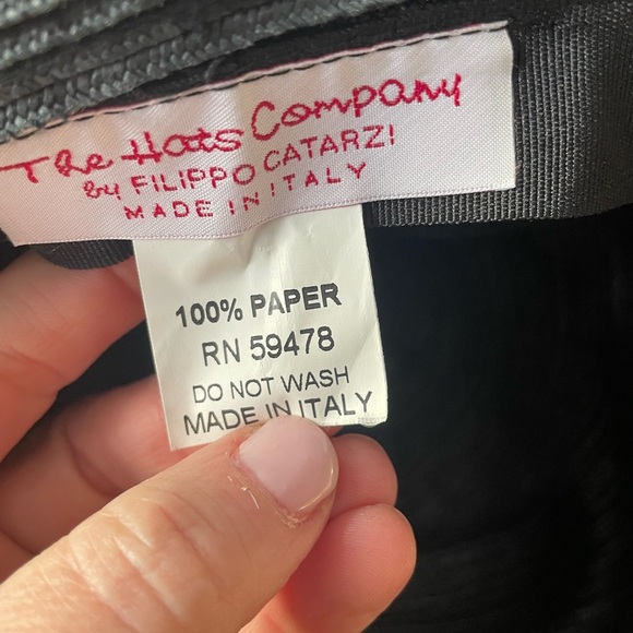 The Hats Company Filippo Catarzi Made In Italy  Striped Wide Brim Floppy Hat - Picture 3 of 5